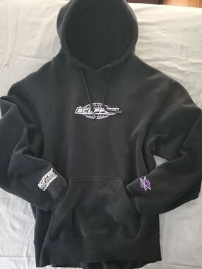 Black and Purple SCUFFED WORLDWIDE Hoodie -